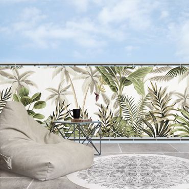 Balkon Sichtschutz - Palmen im Dschungel