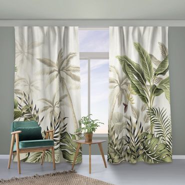 Vorhang - Palmen im Dschungel