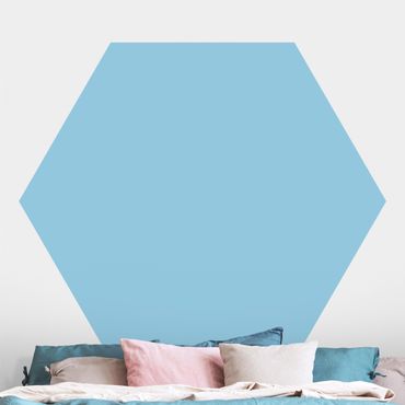 Hexagon Mustertapete selbstklebend - Pastellblau