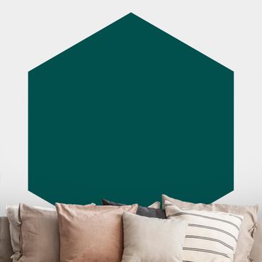 Hexagon Mustertapete selbstklebend - Piniengrün