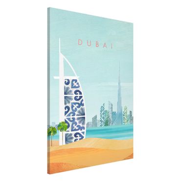 Magnettafel - Reiseposter - Dubai - Memoboard Hochformat