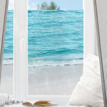 Fensterfolie - Sichtschutz - Sanfte Wellen in Malibu - Fensterbilder