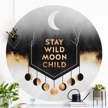 Runde Tapete selbstklebend - Stay Wild Moon Child