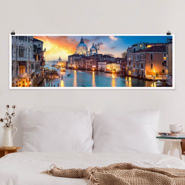 Poster - Sunset in Venice - Panorama 3:1