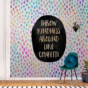 Metallic Tapete  - Throw Kindness Around Like Confetti