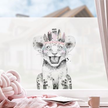 Fensterfolie - Sichtschutz - Tier Party - Tiger - Fensterbilder