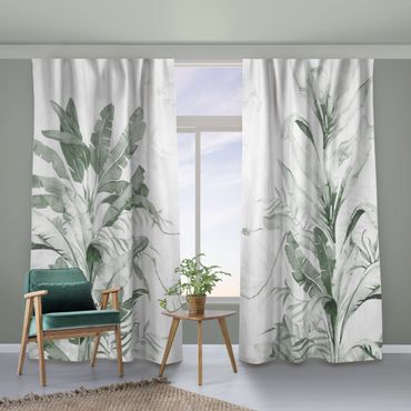 Vorhang - Tropische Palmen und Blätter
