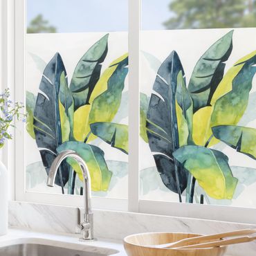 Fensterfolie - Sichtschutz - Tropisches Blattwerk - Banane - Fensterbilder