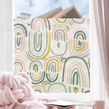 Fensterfolie - Sichtschutz - Verspielte Regenbögen - Fensterbilder