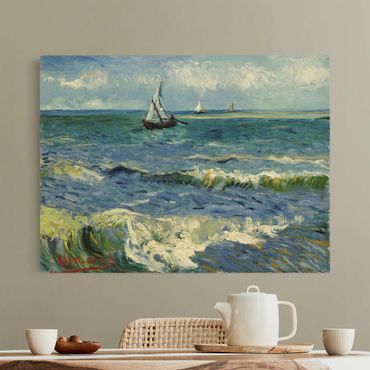 Leinwandbild - Vincent van Gogh - Seelandschaft in der Nähe von Les Saintes-Maries-de-la-Mer - Quer 4:3