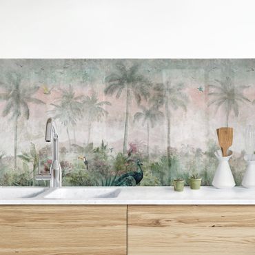 Küchenrückwand - Vintage Dschungel