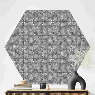 Hexagon Mustertapete selbstklebend - Vintage Muster Spanische Fliesen