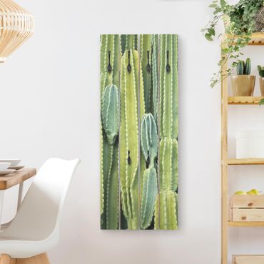 Wandgarderobe Holz - Kaktus Wand