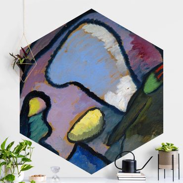 Hexagon Mustertapete selbstklebend - Wassily Kandinsky - Improvisation