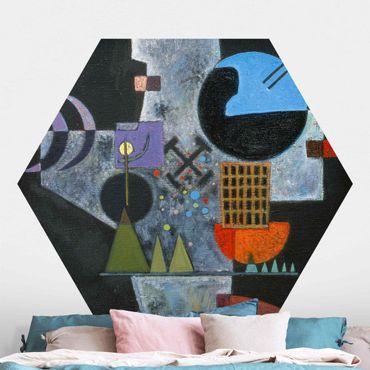 Hexagon Mustertapete selbstklebend - Wassily Kandinsky - Kreuzform