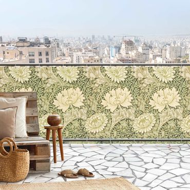 Balkon Sichtschutz - William Morris Muster - Große Blüten