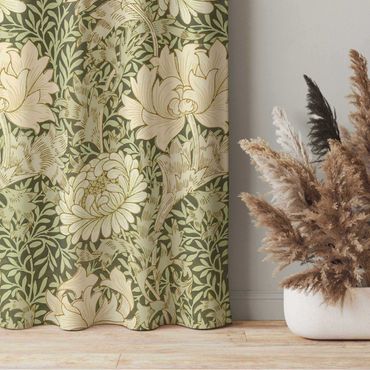 Vorhang - William Morris Muster - Große Blüten