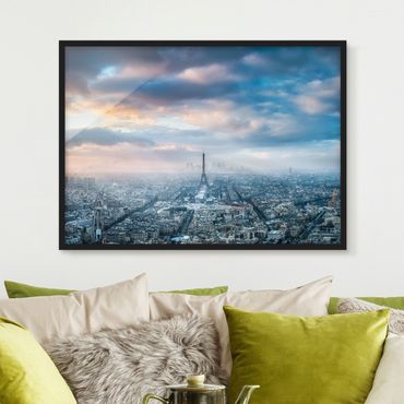 Bild mit Rahmen - Winter in Paris - Querformat