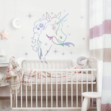 WANDfee® Wandtattoo Punkte 100 Wandsticker Kinderzimmer Mädchen Aufkleber Baby pastell rosa grau