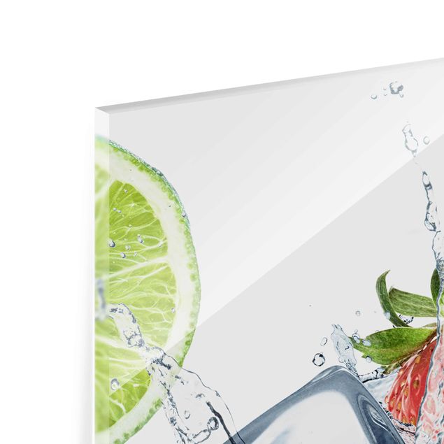 Glasbild mehrteilig - Frucht Cocktail 3-teilig
