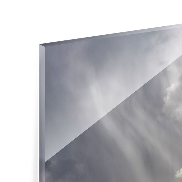 Spritzschutz Glas - Wilde Wolken - Quadrat 1:1