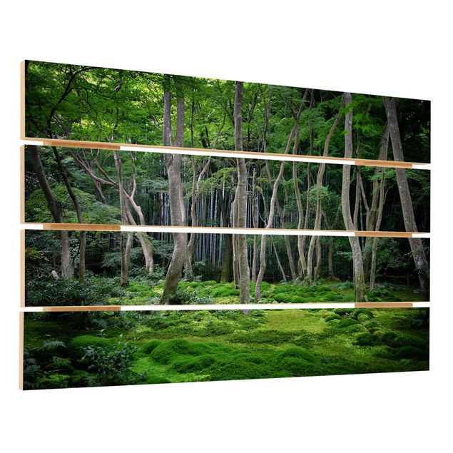 Holzbild - Japanischer Wald - Querformat 2:3