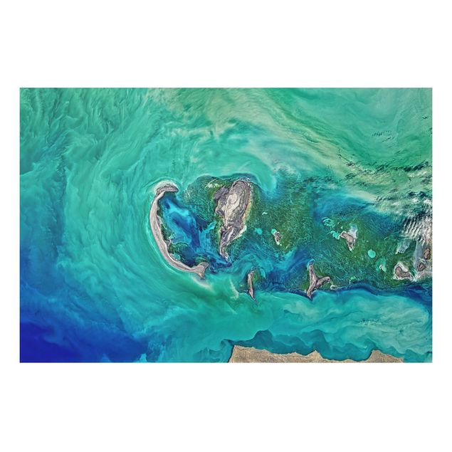 Alu-Dibond - NASA Fotografie Kaspisches Meer - Hochformat