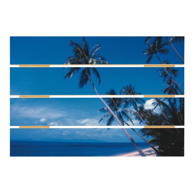 Holzbild - Mauritius Beach - Querformat 2:3