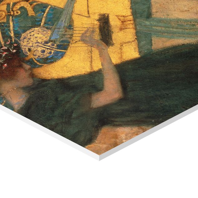 Hexagon Bild Forex - Gustav Klimt - Die Musik