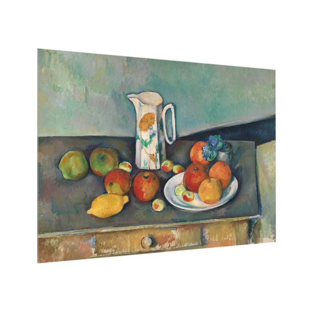Glas Spritzschutz - Paul Cézanne - Stillleben Milchkrug - Querformat - 4:3