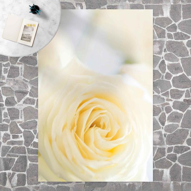 Balkon Teppich White Rose