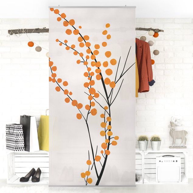 Kubistika Prints Grafische Pflanzenwelt - Beeren Orange