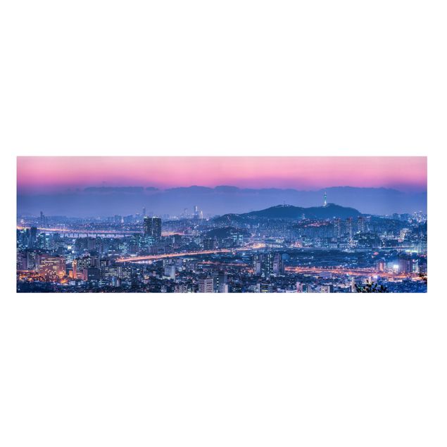Leinwandbild - Skyline von Seoul - Panorama 3:1