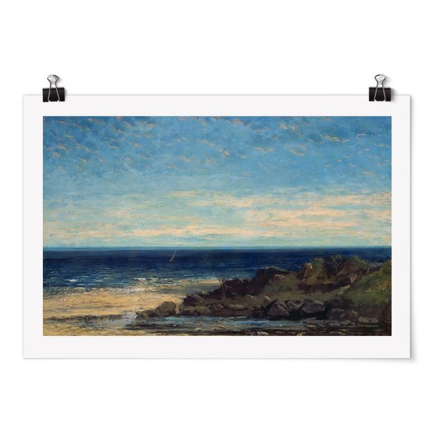 Poster - Gustave Courbet - Blaues Meer - Querformat 2:3