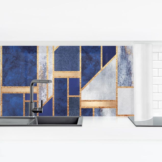 Küchenrückwand selbstklebend Geometrische Formen mit Gold