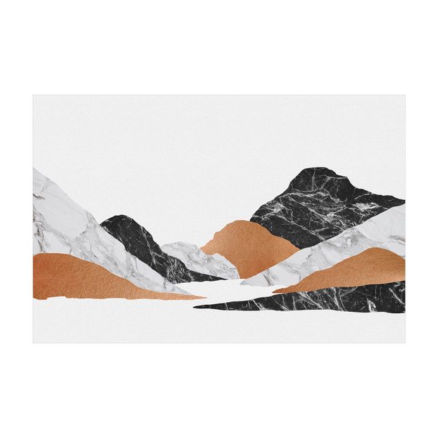 Vinyl-Teppich - Landschaft in Marmor und Kupfer II - Querformat 3:2