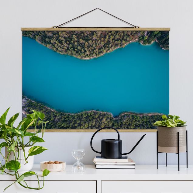 Wandbilder Luftbild - Tiefblauer See