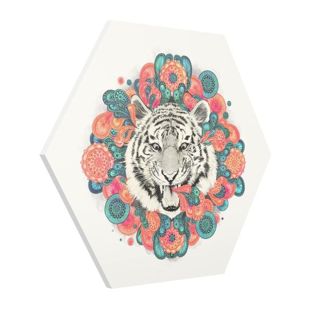 Hexagon Bild Forex - Illustration Tiger Zeichnung Mandala Paisley