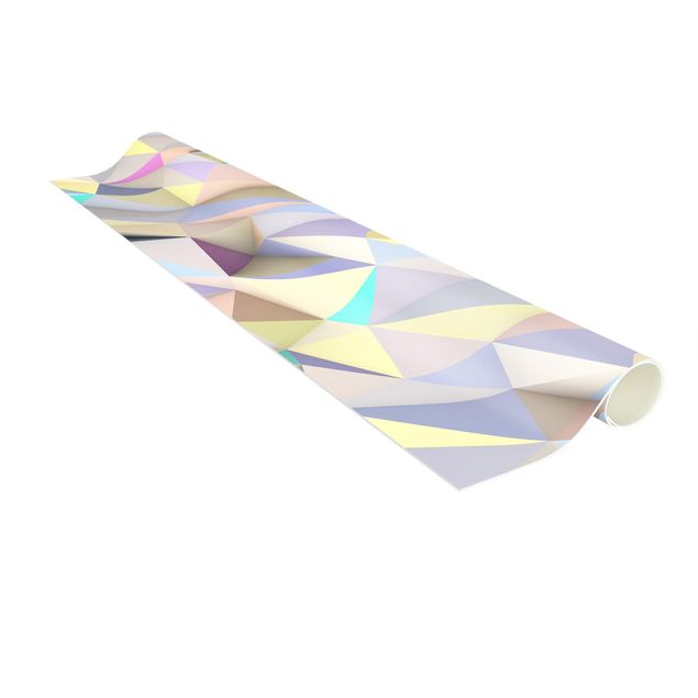 3D Teppiche Geometrische Pastell Dreiecke in 3D