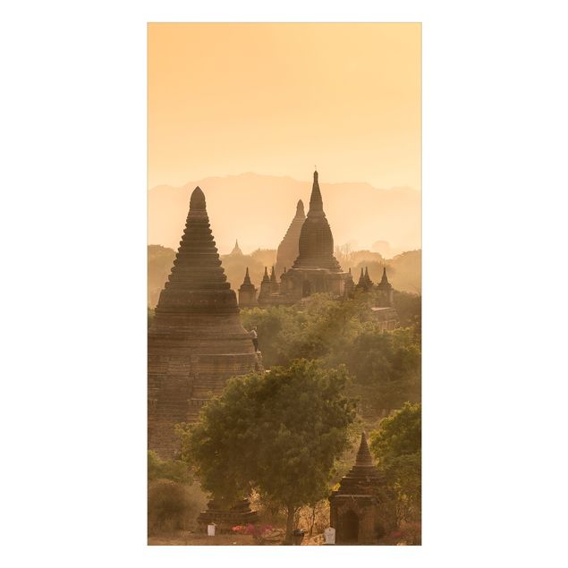 Duschrückwand - Sonnenuntergang über Bagan