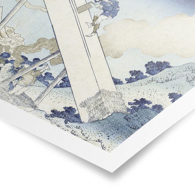 Wandbilder Katsushika Hokusai - In den Totomi Bergen