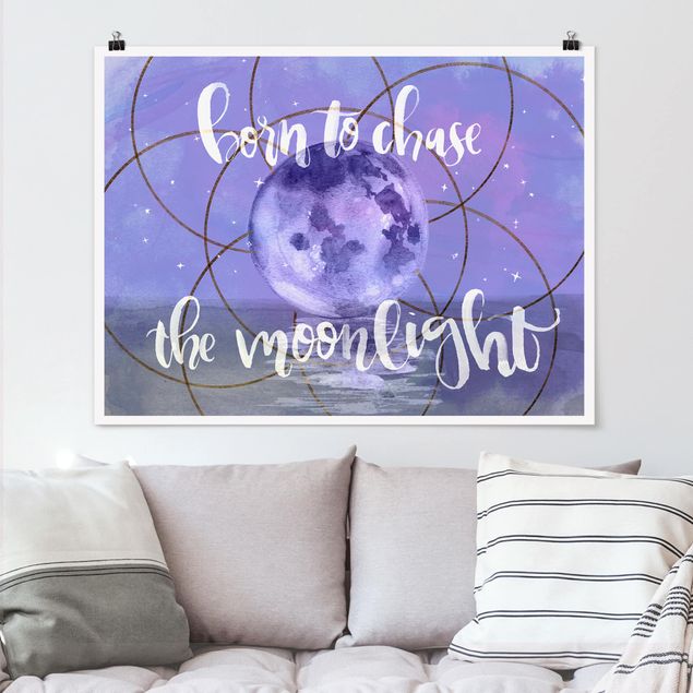 Wand Poster XXL Mond-Kind - Moonlight