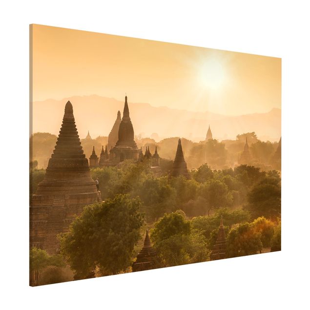 Magnettafeln Natur Sonnenuntergang über Bagan