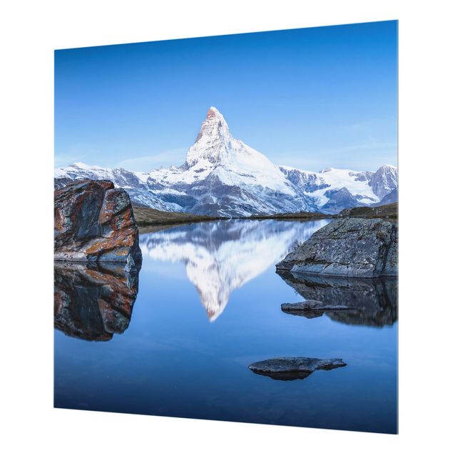 Küchenspritzschutz Stellisee vor dem Matterhorn