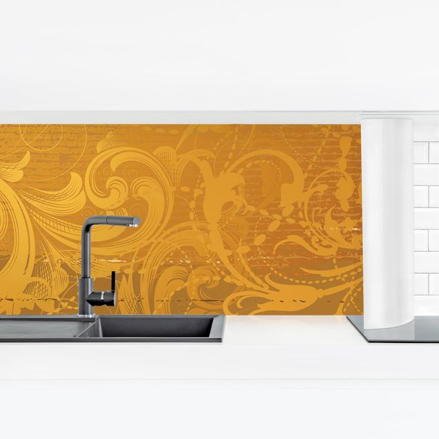 Küchenrückwand selbstklebend Goldener Barock