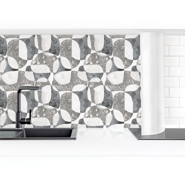 Küchenrückwand selbstklebend Lebende Steine Muster in Grau II
