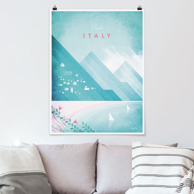 Poster Berge Reiseposter - Italien