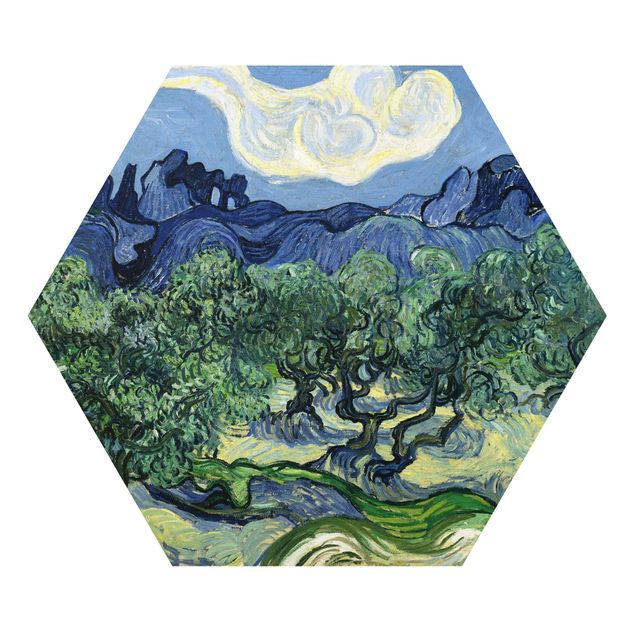 Hexagon Bild Forex - Vincent van Gogh - Olivenbäume