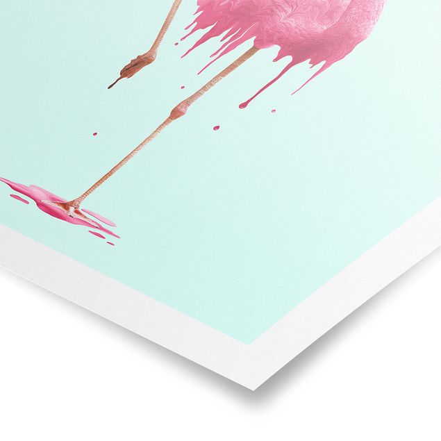 Wandbilder Schmelzender Flamingo