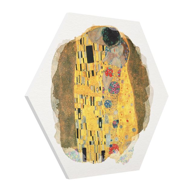 Wandbilder Wasserfarben - Gustav Klimt - Der Kuss